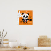 Aankondiging van Cute Panda Birth Poster (Keuken)