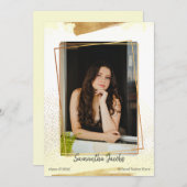 Aankondiging van Cute Yellow & Gold-omhulde Afstud (Voorkant / Achterkant)