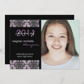 Aankondiging van Damask Photo Afstuderen (Voorkant / Achterkant)