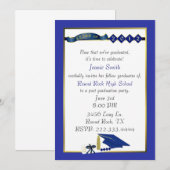 Aankondiging van de Aangepaste Blauwe GraduPartij (Voorkant / Achterkant)