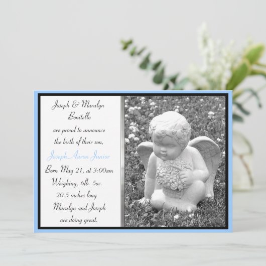 Aankondiging van de Aangepaste geboorte van Boy An (Staand voorkant)