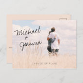 Aankondiging van de aankondiging van de datum van  briefkaart (Voorkant / Achterkant)