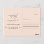 Aankondiging van de aankondiging van de datum van  briefkaart (Achterkant)