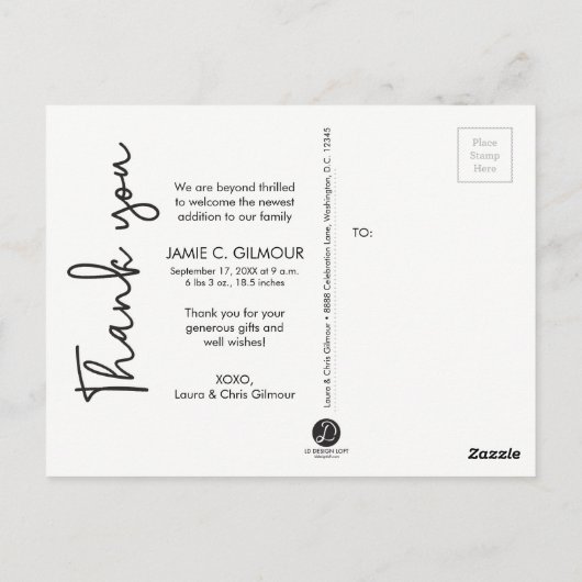 Aankondiging van de Aankondiging van de Foto van d Briefkaart (Achterkant)