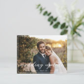 Aankondiging van de aankondiging van Elegant Weddi Briefkaart (Staand voorkant)