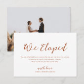 aankondiging van de aartone terracotta bruiloft (Voorkant / Achterkant)