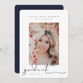 Aankondiging van de Afstuderen van de Foto van Scr (Voorkant / Achterkant)