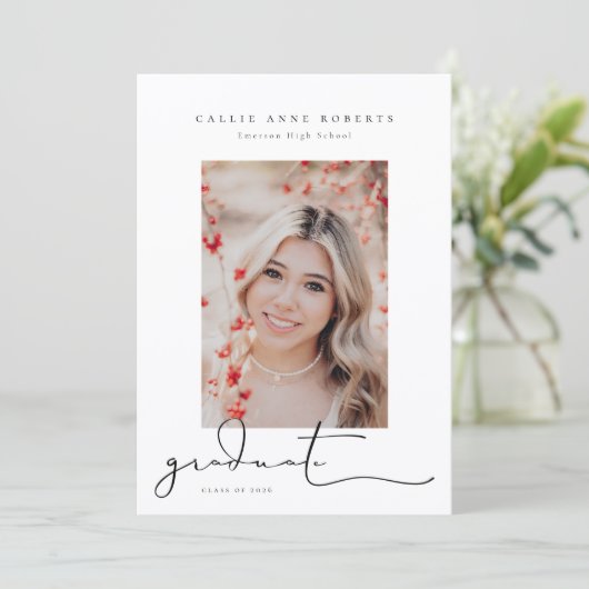 Aankondiging van de Afstuderen van de Foto van Scr (Staand voorkant)