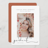 Aankondiging van de Afstuderen van de Foto van Scr (Voorkant / Achterkant)