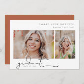 Aankondiging van de Afstuderen van de Foto van Scr (Voorkant / Achterkant)