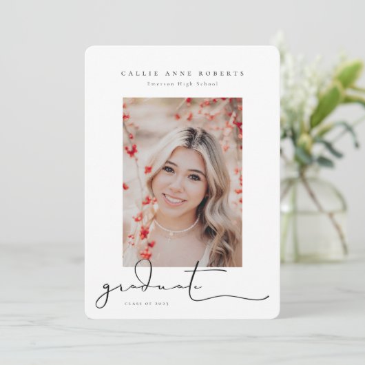 Aankondiging van de Afstuderen van de Foto van Scr (Staand voorkant)