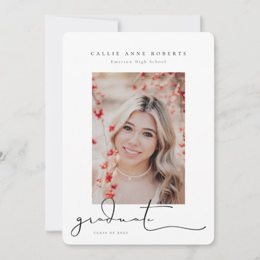 Aankondiging van de Afstuderen van de Foto van Scr (Voorkant)