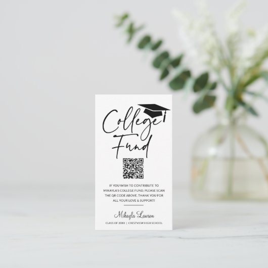 Aankondiging van de Afstuderen van het College-fon (Staand voorkant)