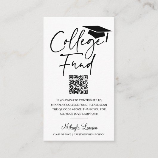 Aankondiging van de Afstuderen van het College-fon (Voorkant)