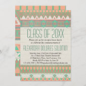 Aankondiging van de Aztec Tribal Native Graduation (Voorkant / Achterkant)