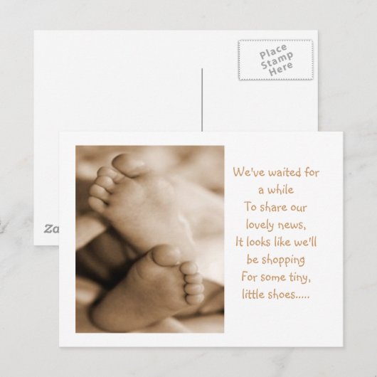 Aankondiging van de baby (Voorkant / Achterkant)