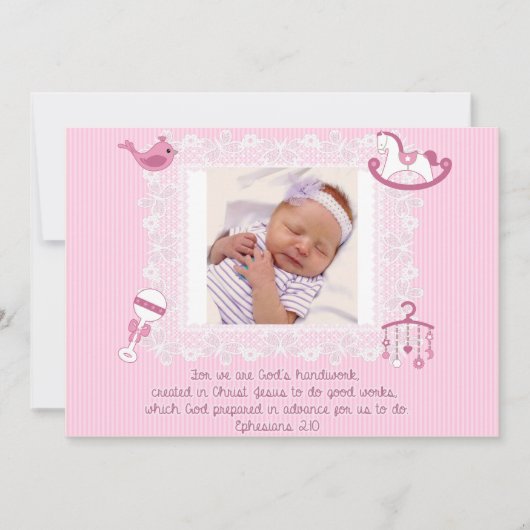 Aankondiging van de baby, Christelijke Schrift voo (Voorkant)