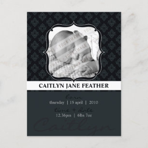 AANKONDIGING VAN DE baby :  elegant omlijst 8