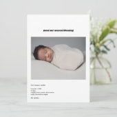 AANKONDIGING VAN DE baby FOTO-KAART (Staand voorkant)