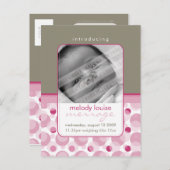 AANKONDIGING VAN DE baby hallo baby: (Voorkant / Achterkant)