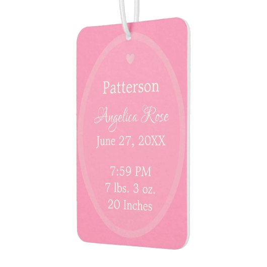 Aankondiging van de baby HAMbWG Air Freshener Luchtverfrisser (Links)