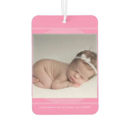 Aankondiging van de baby HAMbWG Air Freshener Luchtverfrisser (Achterkant)