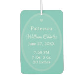 Aankondiging van de baby HAMbWG Air Freshener Luchtverfrisser (Voorkant)