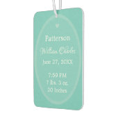 Aankondiging van de baby HAMbWG Air Freshener Luchtverfrisser (Links)