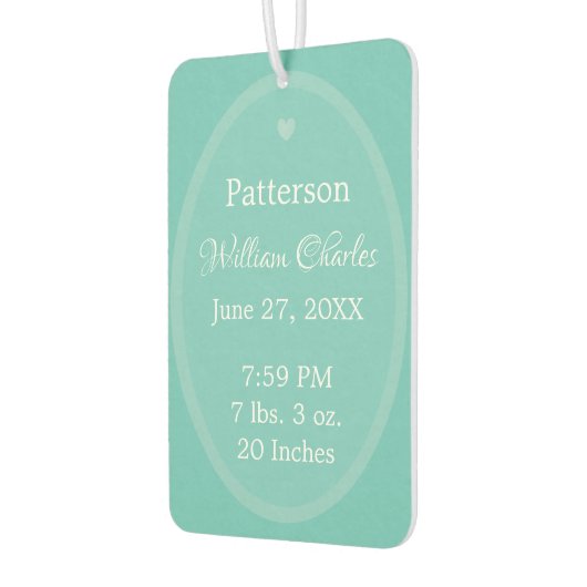 Aankondiging van de baby HAMbWG Air Freshener Luchtverfrisser (Links)