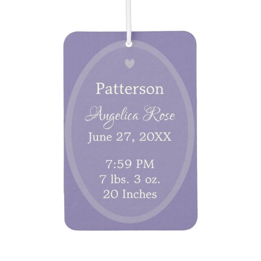 Aankondiging van de baby HAMbWG Air Freshener Luchtverfrisser (Voorkant)