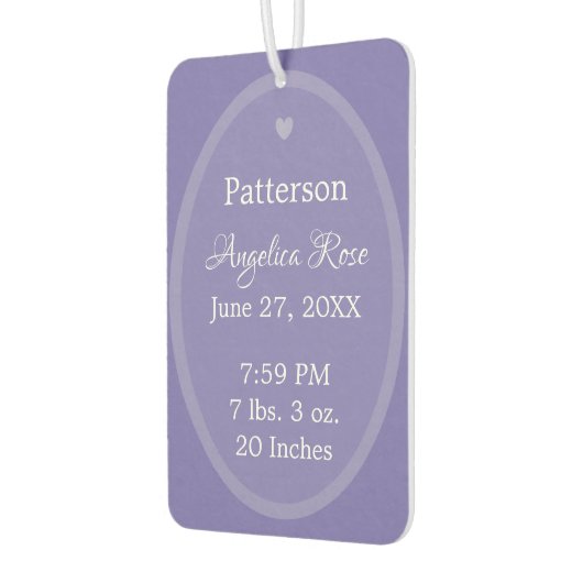 Aankondiging van de baby HAMbWG Air Freshener Luchtverfrisser (Links)