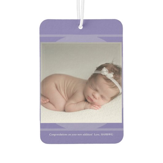 Aankondiging van de baby HAMbWG Air Freshener Luchtverfrisser (Achterkant)