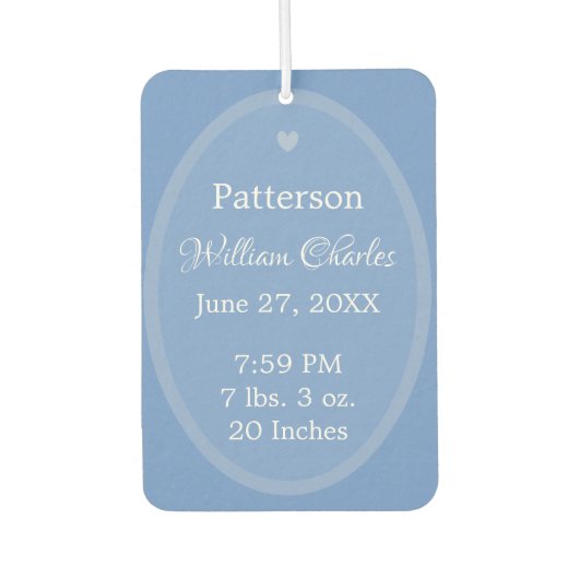 Aankondiging van de baby HAMbWG Air Freshener Luchtverfrisser (Voorkant)