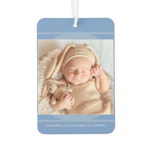 Aankondiging van de baby HAMbWG Air Freshener Luchtverfrisser (Achterkant)