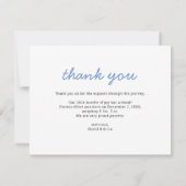 Aankondiging van de Baby van de Foto Cute Blue Scr (Achterkant)