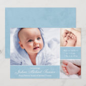 Aankondiging van de Baby van getextureerde fotodoz (Voorkant / Achterkant)