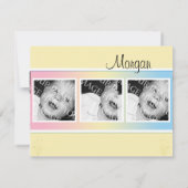 Aankondiging van de Baby van het Lijst van Pastel  (Achterkant)