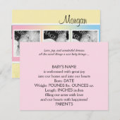 Aankondiging van de Baby van het Lijst van Pastel  (Voorkant / Achterkant)