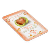 Aankondiging van de baby van kastanjeherfst magneet (Rechterzijde)