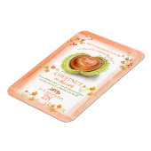 Aankondiging van de baby van kastanjeherfst magneet (Linkerzijde)