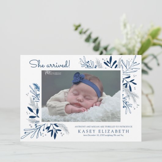 Aankondiging van de Baby van Sweet Arrival | Winte (Staand voorkant)