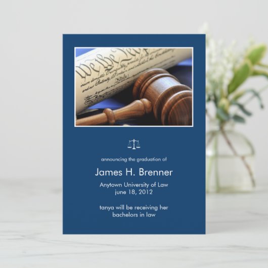 Aankondiging van de belangrijkste foto-Afstuderen  (Staand voorkant)