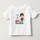 Aankondiging van de Big Brother van Christmas Elf Kinder Shirts (Voorkant)