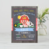 Aankondiging van de Birthday Parade Tractor Birthd (Staand voorkant)