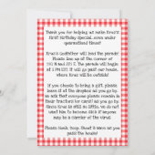 Aankondiging van de Birthday Parade Tractor Birthd (Achterkant)