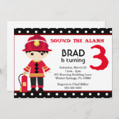 Aankondiging van de Birthday Party van Cute Firefi (Voorkant / Achterkant)