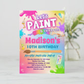 Aankondiging van de "Birthday Party" voor regenboo (Staand voorkant)