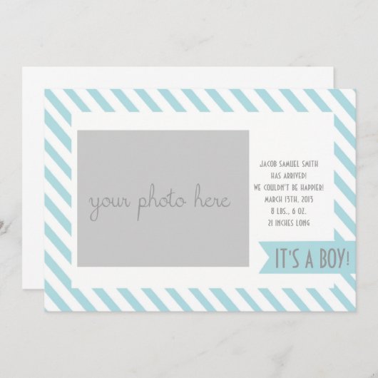 Aankondiging van de blauwe stripper Birth (Voorkant / Achterkant)