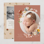 Aankondiging van de botanische wilde bloem (Voorkant / Achterkant)