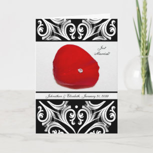 Aankondiging van de bruidridder Elegant Red and Bl